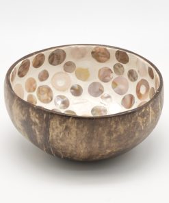 Bol noix de coco motifs ronds