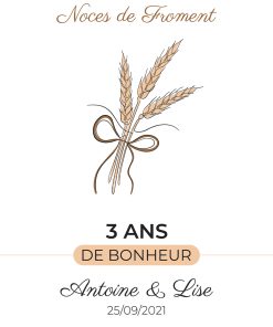 Poster Noces de Froment – Affiche à Personnaliser