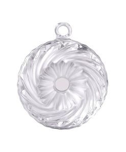 Boule de noël en cristal kouglof 2019 satine cristal clair