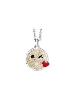 Pendentif smiley « je t&rsquo;aime » cristaux swarovski®