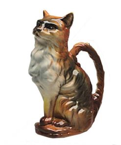 Barbotine cat pitcher
