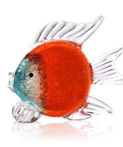 Sculpture poisson Néréide orange & turquoise