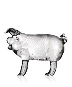Sculpture cochon cristal zodiaque chinois